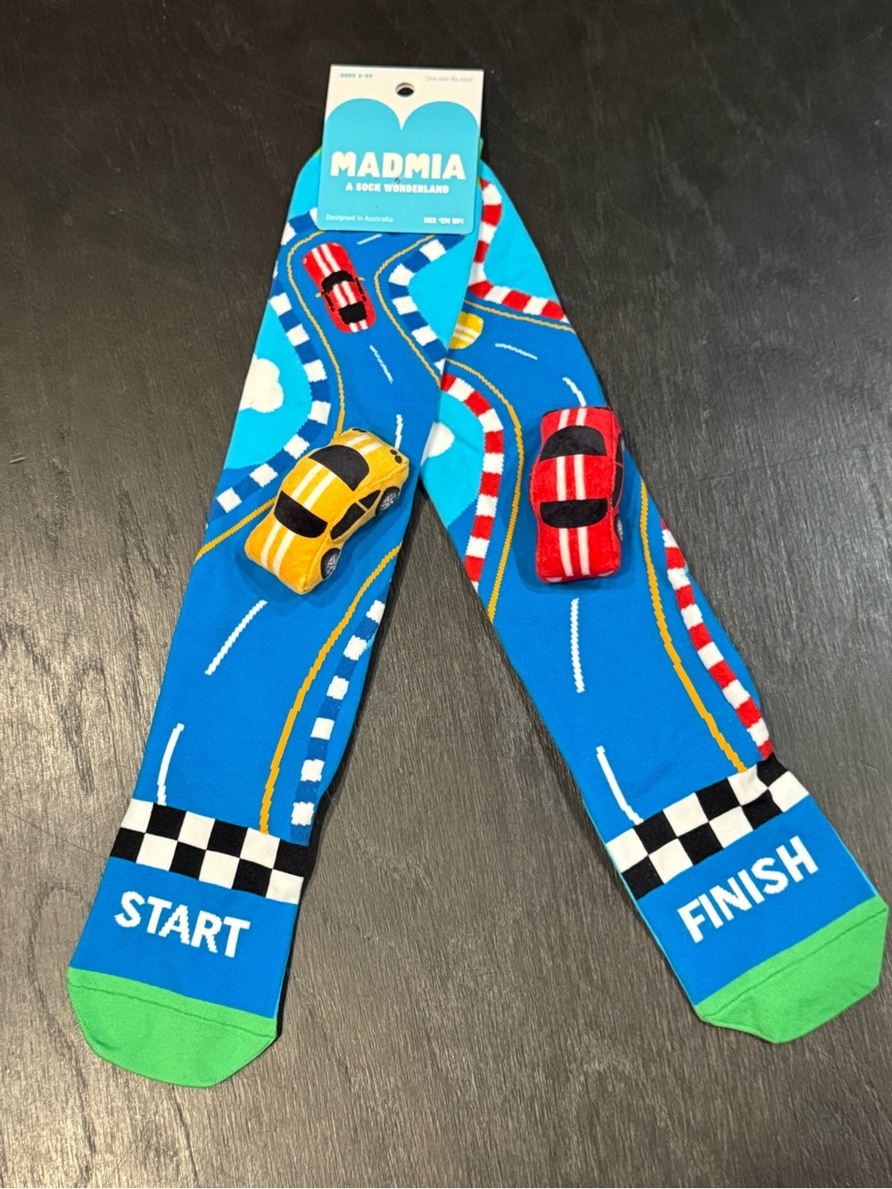 New Madmia Racing Cars Kids Socks Ages 6-99